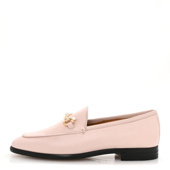 GUCCI Malaga Kid Crystal Horsebit Womens Jordaan Loafers 36 Pink Hibiscus