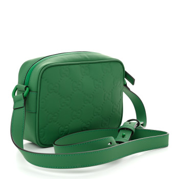 GUCCI Rubber Effect Monogram GG Crossbody Bag New Shamrock