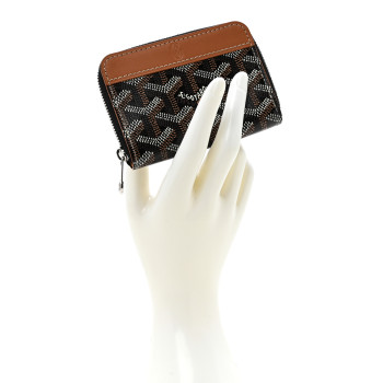 GOYARD Goyardine Matignon PM Wallet Black Gold