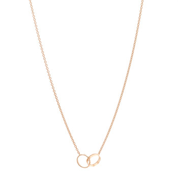CARTIER 18K Pink Gold Interlocking LOVE Necklace