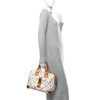 LOUIS VUITTON Monogram Multicolor Speedy 30 White