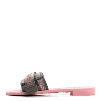 CHRISTIAN DIOR Nylon Dio(r)evolution Slide Sandals 36 36 Chateau Pink