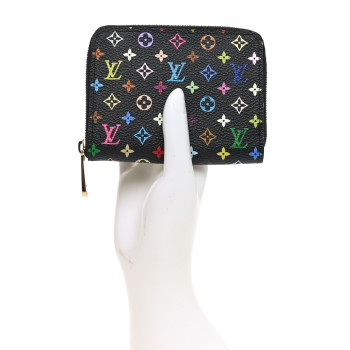 LOUIS VUITTON Monogram Multicolor Zippy Coin Purse Black Grenade