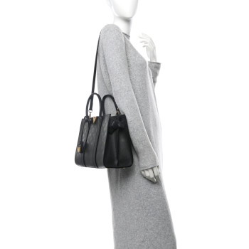LOUIS VUITTON Monogram Cuir Plume Very Tote MM Black