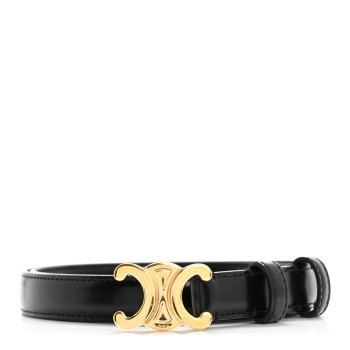 CELINE Box Calfskin Small 18mm Triomphe Belt 70 28 Black