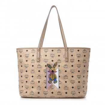 ✿⁠もろみ✿　0527 MCM Visetos Anya Hide And Seek Rabbit Medium Shopper Tote