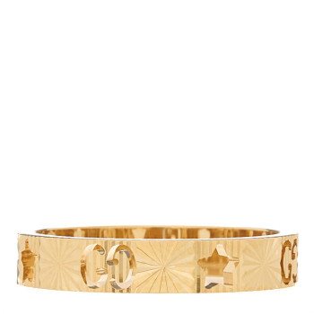 GUCCI 18K Yellow Gold Icon Stars Band Ring 58 8.25