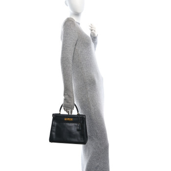 HERMES Box Kelly Retourne 28 Black