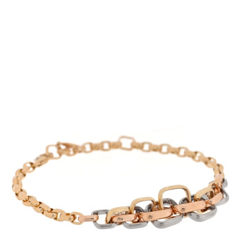 CARTIER 18K Pink Yellow White Gold Trinity Cushion Shaped Bracelet