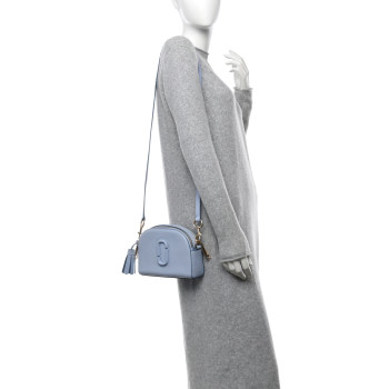 MARC JACOBS Calfskin Shutter Camera Crossbody Bag Light Blue