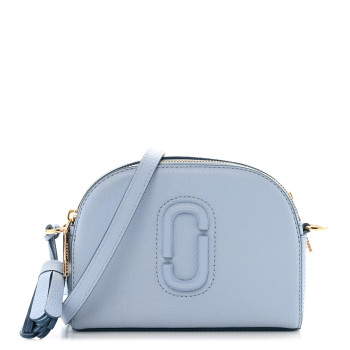 MARC JACOBS Calfskin Shutter Camera Crossbody Bag Light Blue
