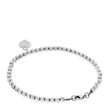 TIFFANY Sterling Silver 4mm Return To Tiffany Heart Tag Bead Bracelet