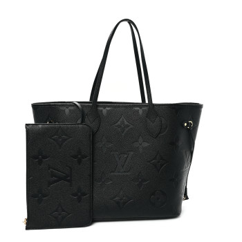 LOUIS VUITTON Empreinte Monogram Giant Neverfull MM Black