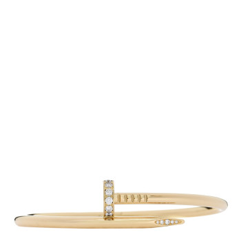 CARTIER 18K Yellow Gold Diamond Juste Un Clou Bracelet 17