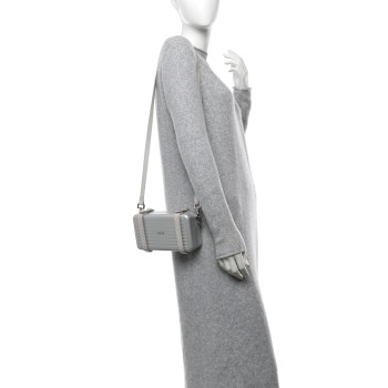 CHRISTIAN DIOR X RIMOWA Aluminum Personal Clutch On Strap Silver