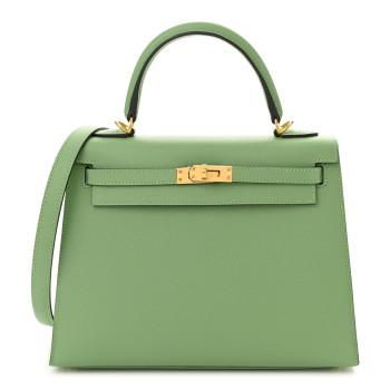 HERMES Epsom Kelly Sellier 25 Vert Criquet
