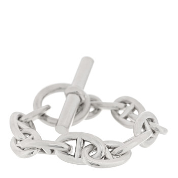 HERMES Sterling Silver TGM Chaine d'Ancre Bracelet