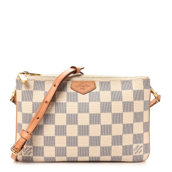 LOUIS VUITTON Damier Azur Double Zip Pochette