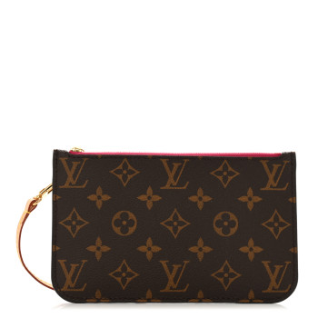 LOUIS VUITTON Monogram Neverfull PM Pochette Pivoine