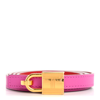 HERMES Swift Epsom 13mm Romance Belt 85 34 Magnolia Rouge Casaque