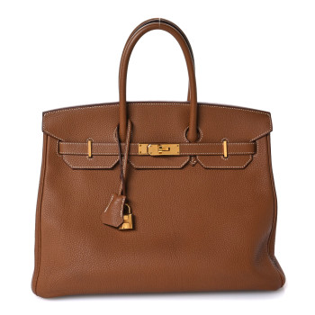 HERMES Togo Birkin 35 Gold