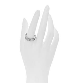 CARTIER 18K White Gold 3.5mm LOVE Wedding Band Ring 60 9.25
