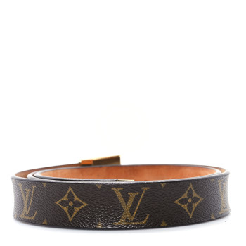 LOUIS VUITTON Monogram Ceinture Belt Gold Buckle 95 38