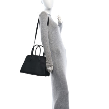 THE ROW Matte Grained Calfskin Soft Margaux 12 Black