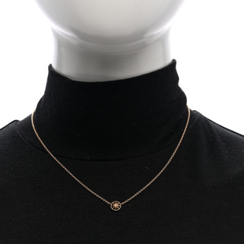 CHRISTIAN DIOR 18K Rose Gold Diamond XS Rose Des Vents Necklace