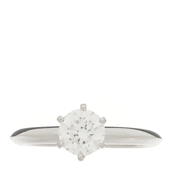 TIFFANY Platinum Diamond .77ct Solitaire Engagement Ring 50 5.25