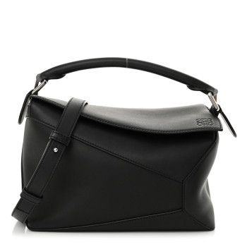 LOEWE Calfskin Small Puzzle Bag Black