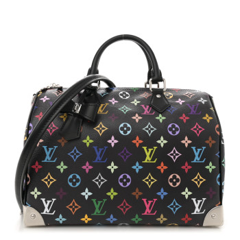 LOUIS VUITTON LV X TM Monogram Multicolor Speedy Soft 30 Black