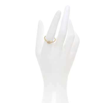 DAVID YURMAN 18K Yellow Gold Diamond 2mm Starburst Ring 57 8
