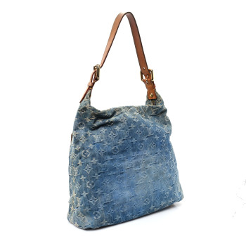 LOUIS VUITTON Denim Baggy GM Blue