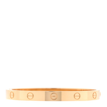 CARTIER 18K Yellow Gold LOVE Single Screw Bracelet 17