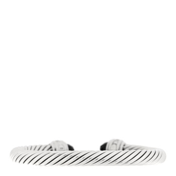 DAVID YURMAN Sterling Silver Diamond Black Onyx 7mm Cable Classics Bracelet