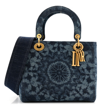 CHRISTIAN DIOR Denim Medium KaleiDiorscopic Lady Dior Blue