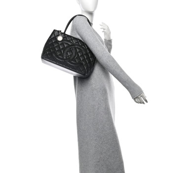 CHANEL Caviar Quilted Medallion Tote Black