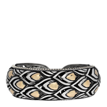 JOHN HARDY Sterling Silver 18K Yellow Gold Legends Naga Hinge Cuff Bracelet