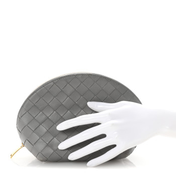 BOTTEGA VENETA Nappa Intrecciato Cosmetic Case Concrete