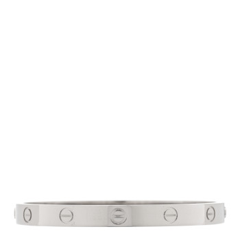CARTIER 18K White Gold LOVE Bracelet 17