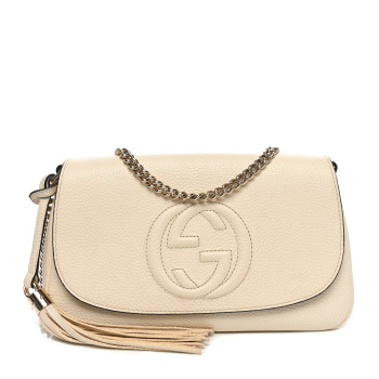 GUCCI Cellarius Calfskin Medium Soho Flap Crossbody Ivoire
