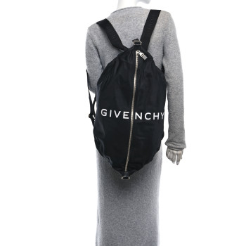 GIVENCHY Nylon G-Zip Duffle Backpack Black