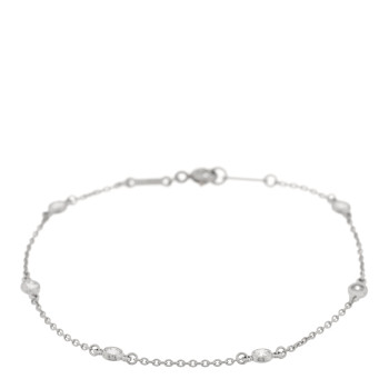 TIFFANY Platinum Diamond .30ctw Elsa Peretti Diamonds by the Yard Station Bracelet