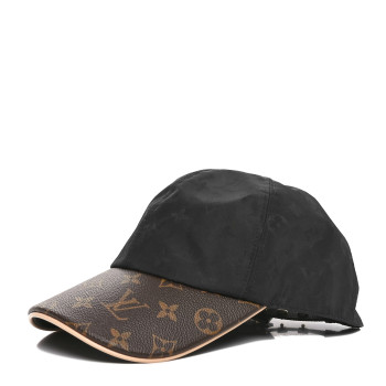 LOUIS VUITTON Polyester Silk Monogram LV Get Ready Cap L Black