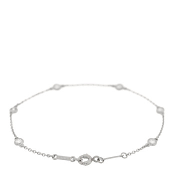 TIFFANY Platinum Diamond .30ctw Elsa Peretti Diamonds by the Yard Station Bracelet