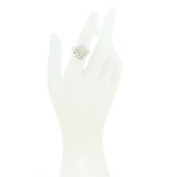 TIFFANY Platinum Diamond Enchant Double Heart Ring 52 6