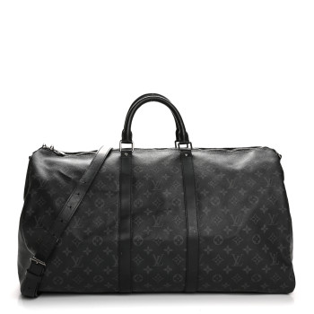 LOUIS VUITTON Monogram Eclipse Keepall Bandouliere 55