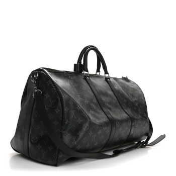 LOUIS VUITTON Monogram Eclipse Keepall Bandouliere 55