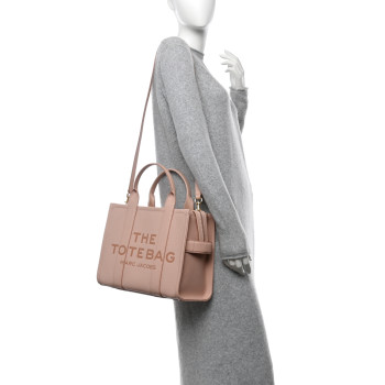 MARC JACOBS Grained Calfskin Medium The Tote Bag Rose Dust